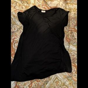 Plain black maxi dress with pockets